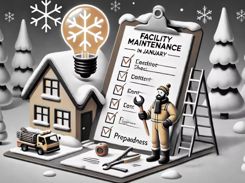 Januar Hausmeisterarbeiten mit Checkliste,