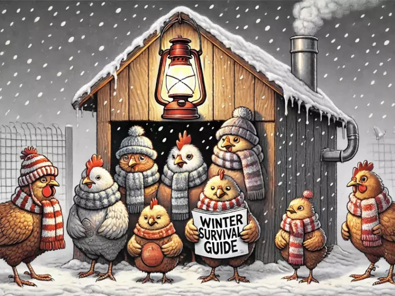 Hühner im Schnee Comic