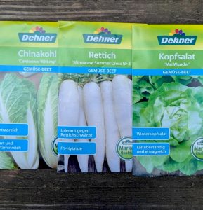 Drei Samentüten