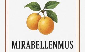 Mirabellenmus Etikett