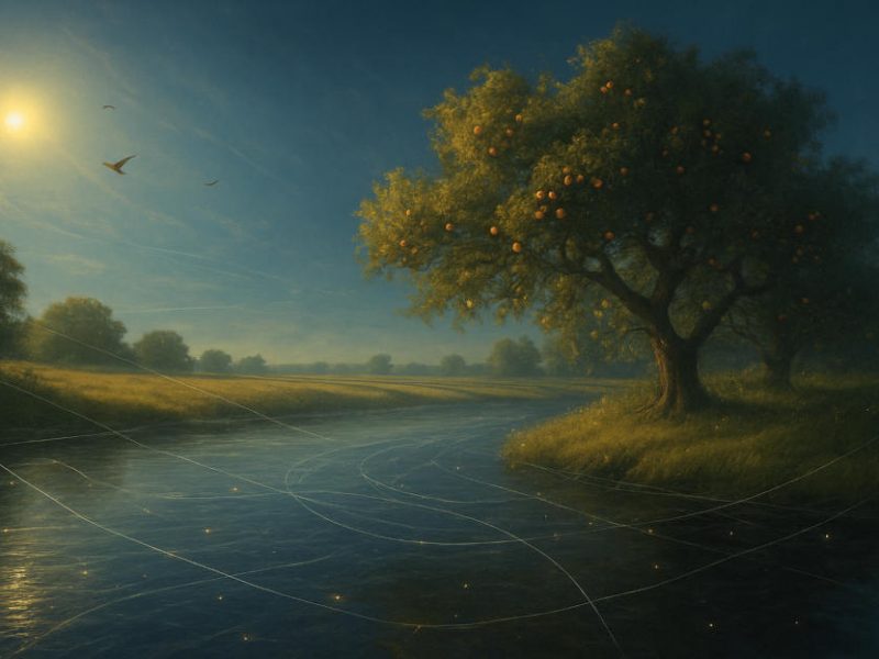 Altweibersommer, Landschaft und wärmende Sonnenstrahlen