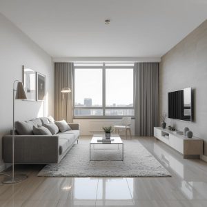 Moderner Wohnraum mit kenigem Desing