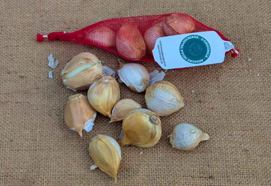 Aglione-Knoblauch in Verpackung