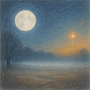 Vollmond und Morgenstern