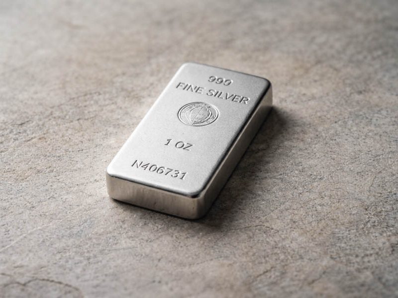 Silberbarren auf dem Tisch