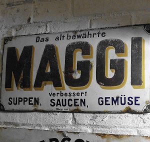 altes Blech-Maggi-Werbeschild