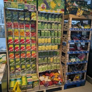 Sämereien im Supermarkt