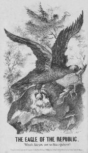 Optical illusion card The Eagle of the Republic