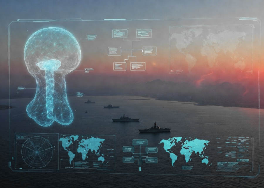 KI-Overlay mit dem persischen Golf