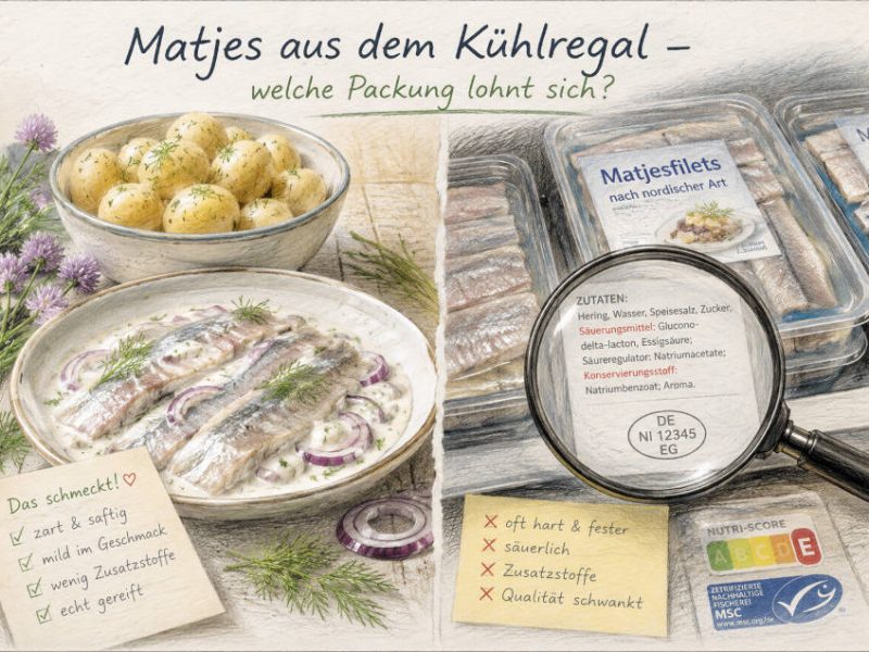 Matjes-Packungen aus dem Kühlregal