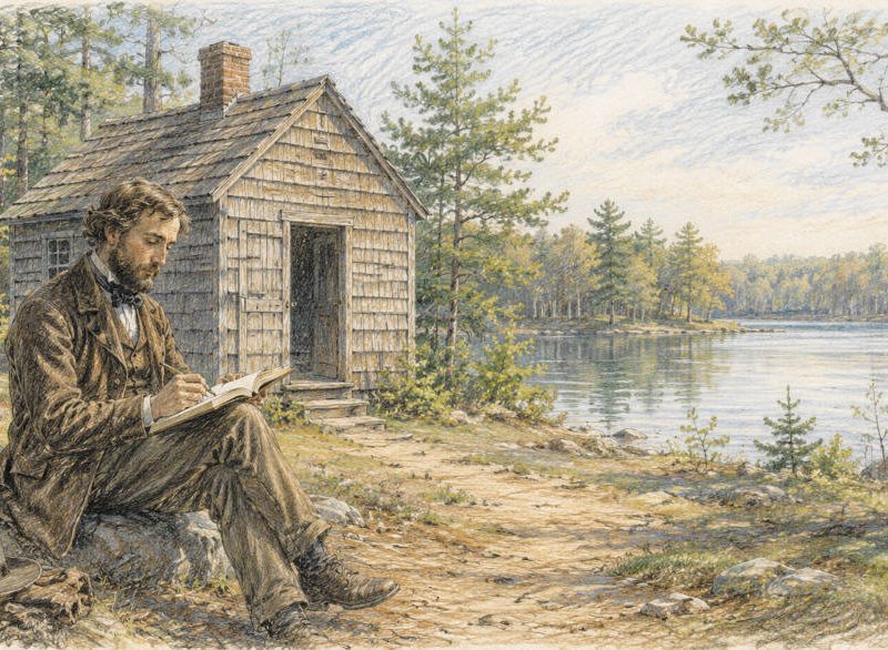 Der Schriftsteller Thoreau am See