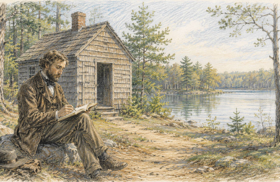 Der Schriftsteller Thoreau am See