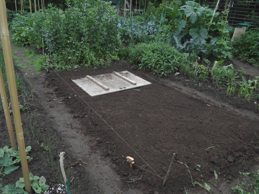 Gartenbeet mit Trittbrett