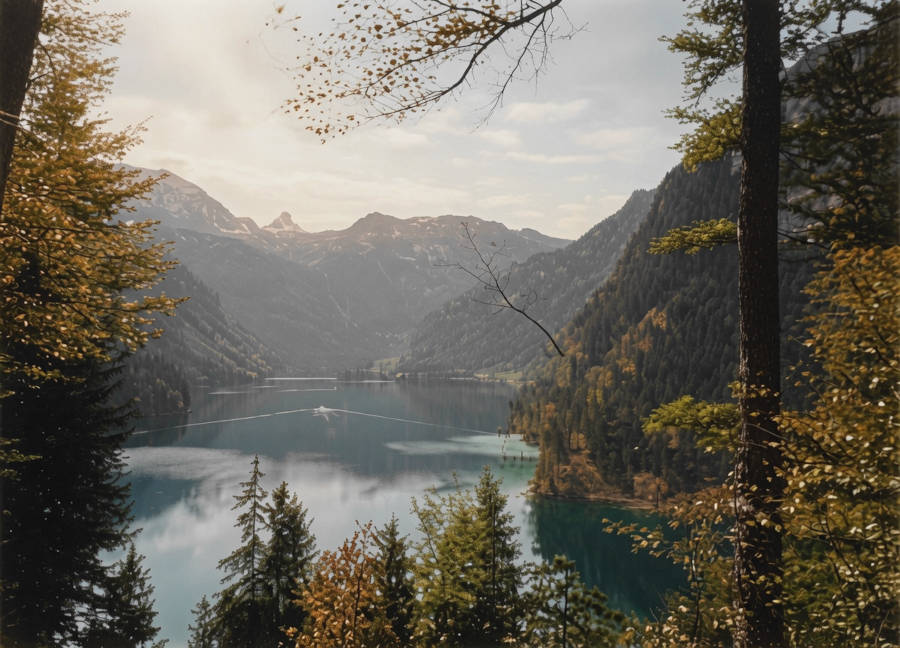 Bergsee im Spätsommer