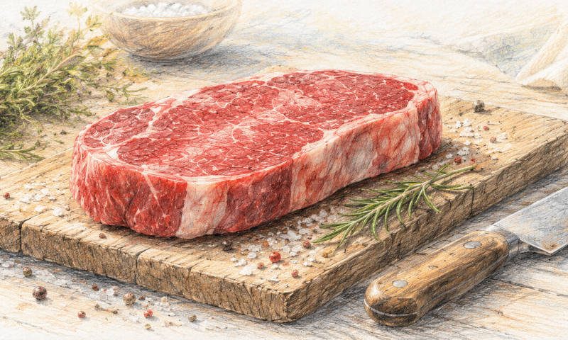 Rotes Stück Schweinefleisch